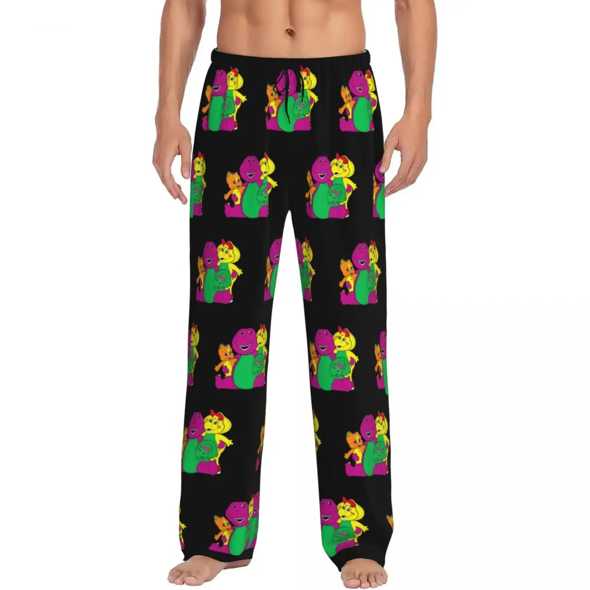 

Пижамные штаны Barneies And Friends на заказ, мужские детские пижамы для телевизора, эластичные штаны для сна с карманами