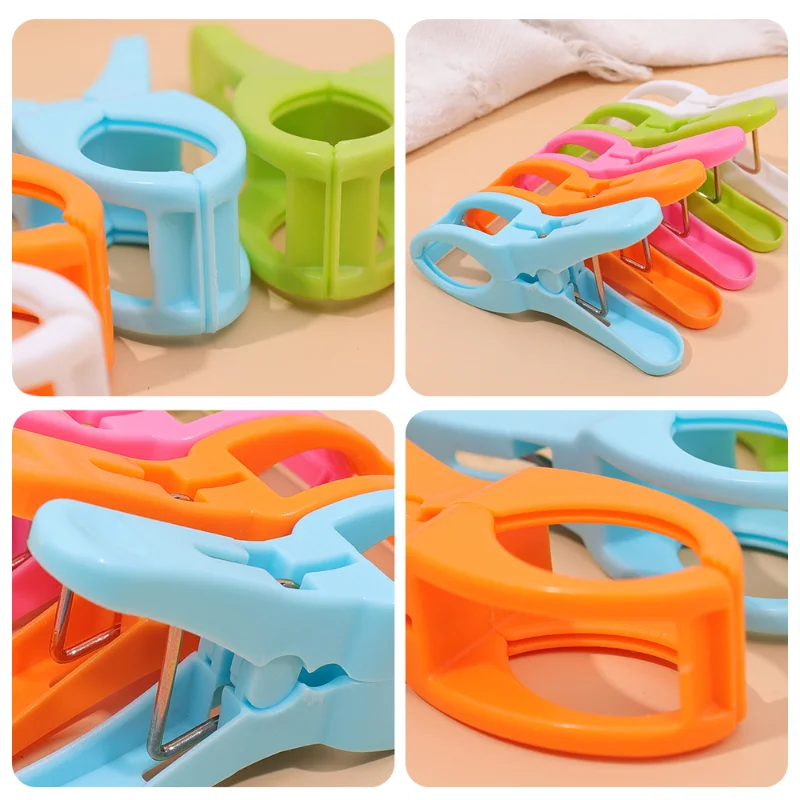 3/1PCS Clothes Clips Plastic Windproof Clothes Pins Spring Clamp Beach Towel Clip Powerful Clothespins Laundry Storage Tools