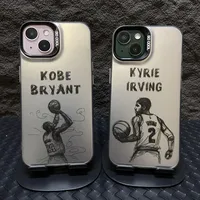 Cartoon Basketball star Sports Phone Case For iphone 15 Pro Max 14 13 12 11 Pro Max X XS Max XR 7 8 Plus SE2 hot Silver Cover