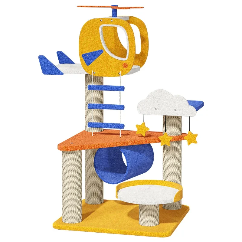 Cat climbing frame, cat cat nest, grinding claws, pet supplies, foldable and portable for large, medium and kittens
