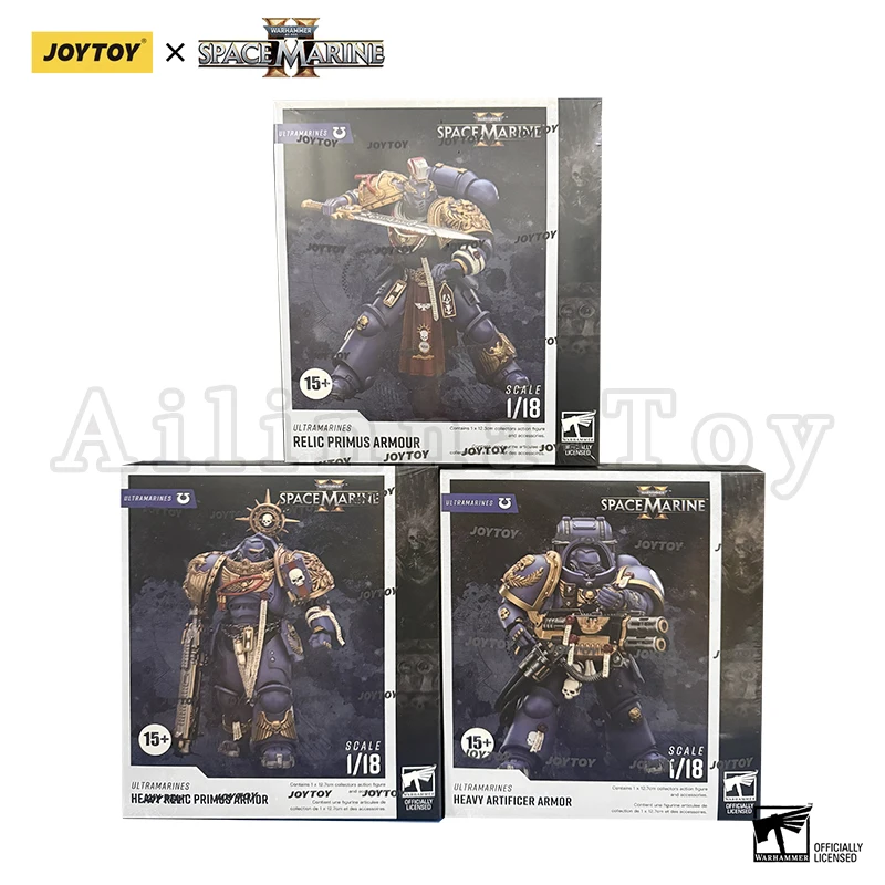 JOYTOY 1/18 Action Figure Spacemarine Ultramarines Heavy Relic Primus Armor Anime Model Toy Gift