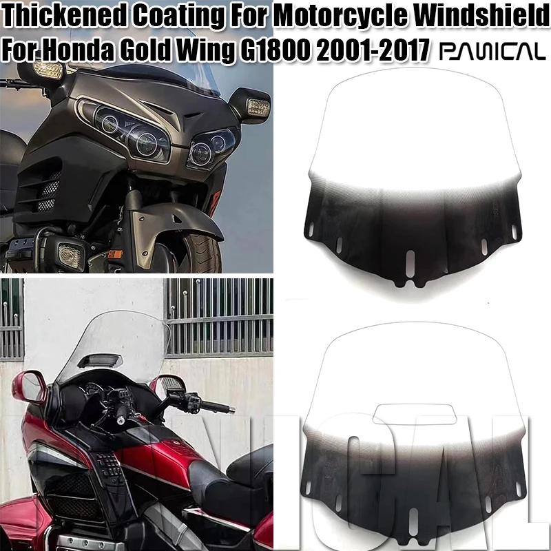 Panical 2001-2017 For Honda Gold Wing GL1800 PC Windshield Baffle Cafe Racer Hardened Layer Strong Protection