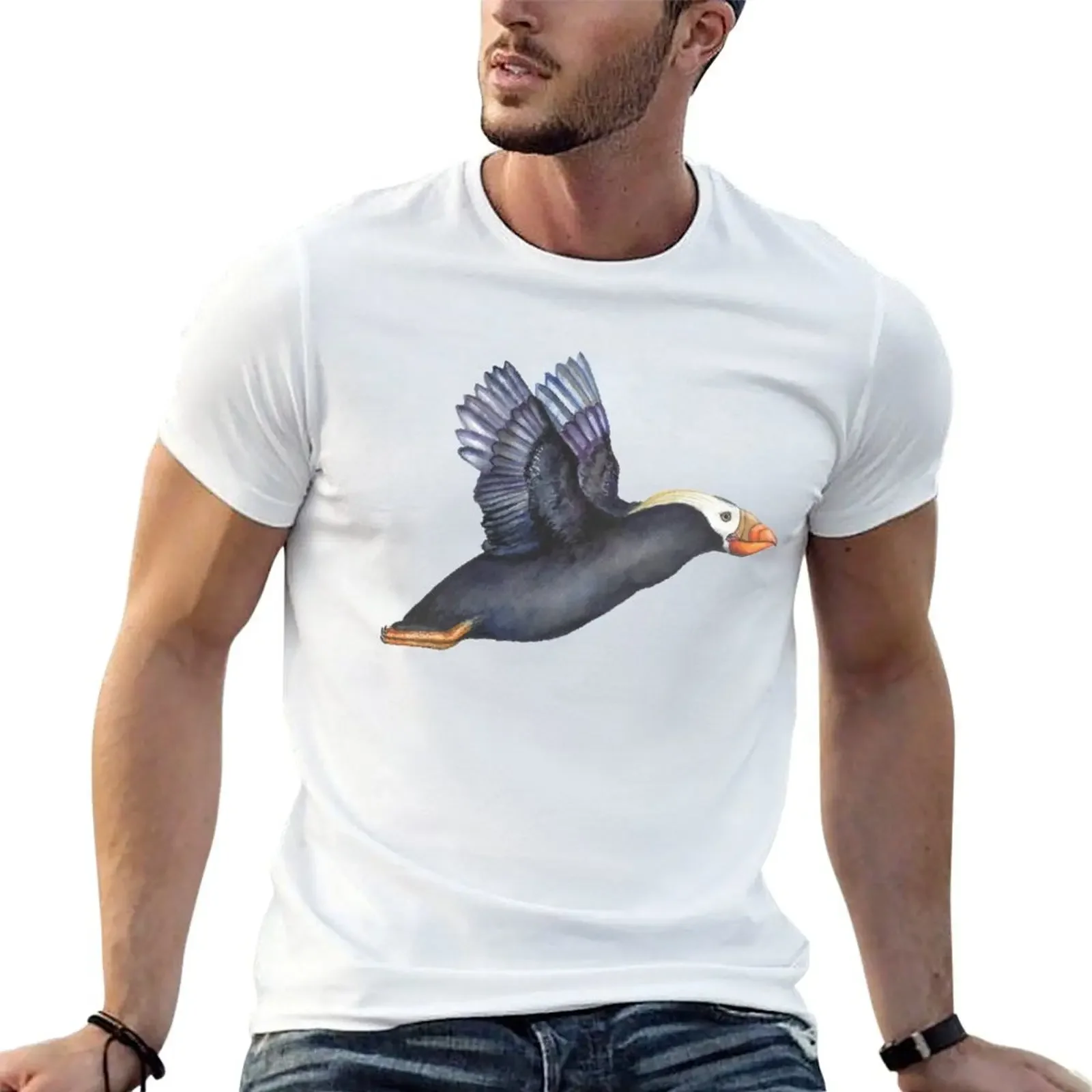 Tufted Puffin Taking Flight T-Shirt sublime new edition plus size clothes shirts graphic tee men