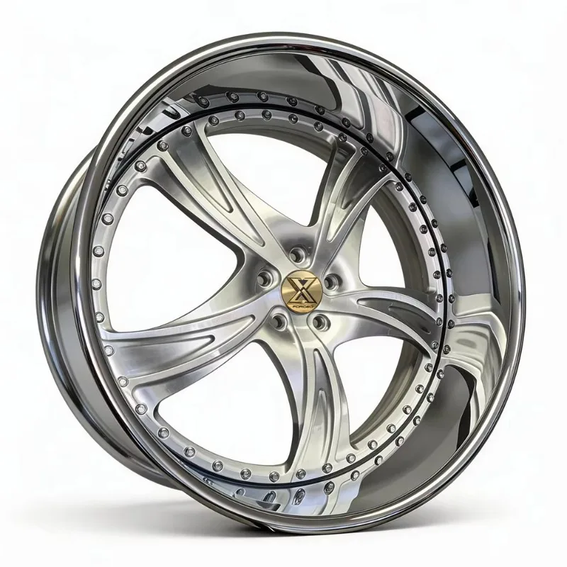 XJ Squartato Custom 3-piece 5x127 5x120.65mm Wheels 28 Inch Deep Lip Forged Wheels Rims for Caprice Impala Cutlass Monte Carlo