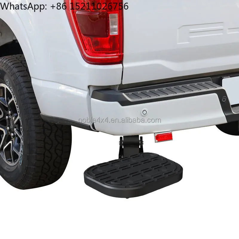 AKM Rear Bed Step Retractable Aluminum Trunk Electric Steps for NISSAN NAVARA NP300 Tailgate Step Board Sports High Polished