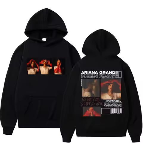 Singer Ariana Graphic Hoodie Yes, and? Eternal Sunshine Album Sweatshirt Men Women's Vintage Hip Hop Fashion Hoodies Streetwear