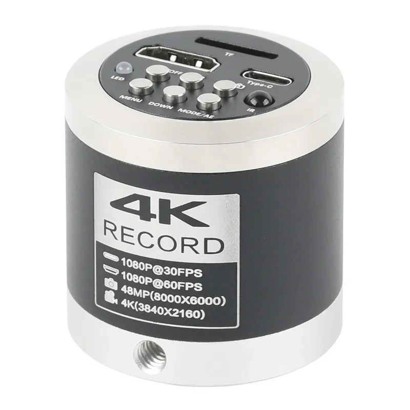 التكبير 180X 48MP FHD 4K HDMI USB صناعة المجهر كاميرا توضيح الذراع دعامة تثبيت مشبك + ضوء مستقطب Led أدوات إصلاح الهاتف