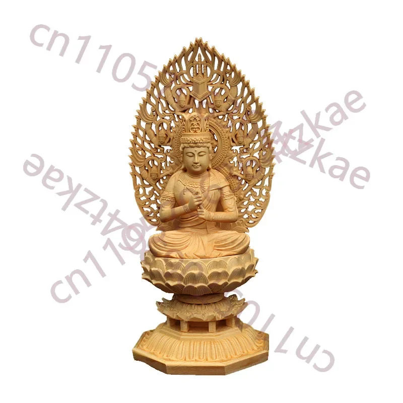 Solid Wood Carving Big Day Tathagata Buddha Statue，large Size Decorative Buddhas Luxury Home Decor Feng Shui Statue 28cm