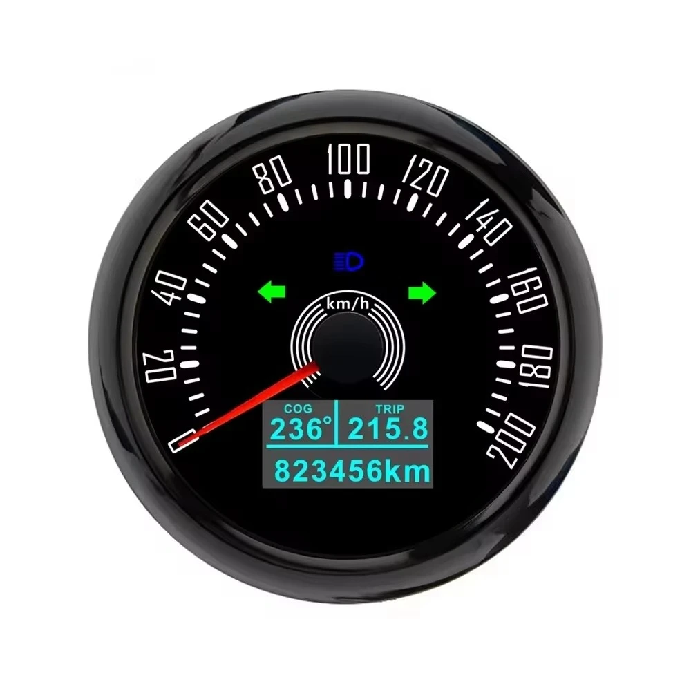 Hot Selling 85mm Speedometer 0-200km/h Odometer with TRIP ODO with 7 Colors Backlight for Car Boat RV Motorcycle  Tractor 12V24V