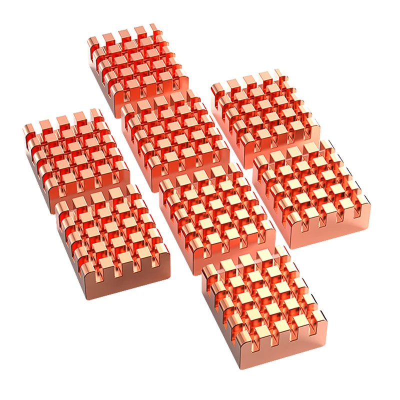 Pure Copper Video Memory Storage Cooling Plate Needle Column Red Copper Chipset Radiator Motherboards Videocards Chips Heatsink