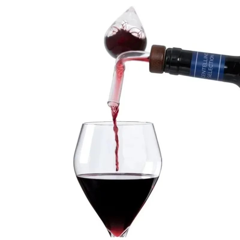 

Wine Aerator Clear Portable Red Wine Bottle Pourer and Quick Decanter Round/Peach shaped Transparent Red Wine Aerator