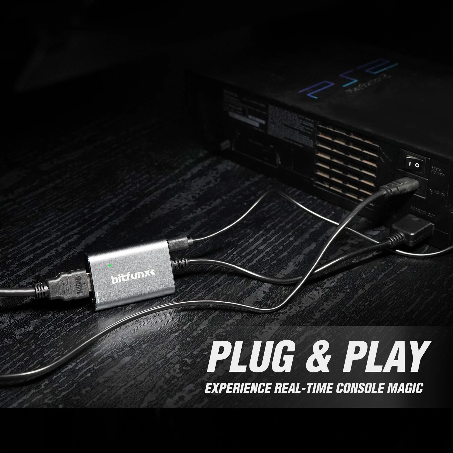 Bitfunx PS2 Sang HDMI Cho Sony PS2 Playstation 2 Bao Gồm RGB/Thành Phần Công Tắc Nối PS2 Tay Cầm 480i 480P 576i