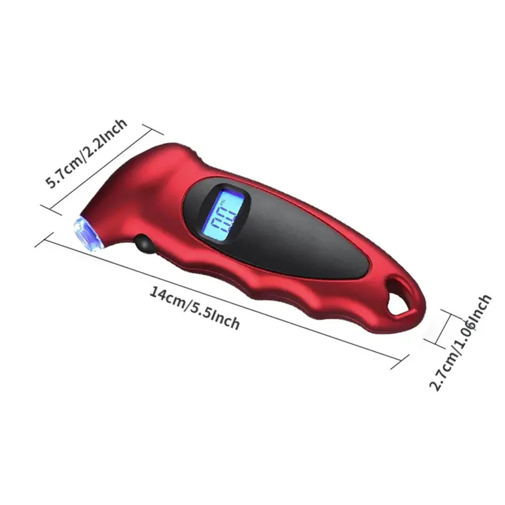 High-Precision Digital Tire Pressure Gauge with Backlight and LCD Display for Accurate Car Tyre Air Pressure Monitoring