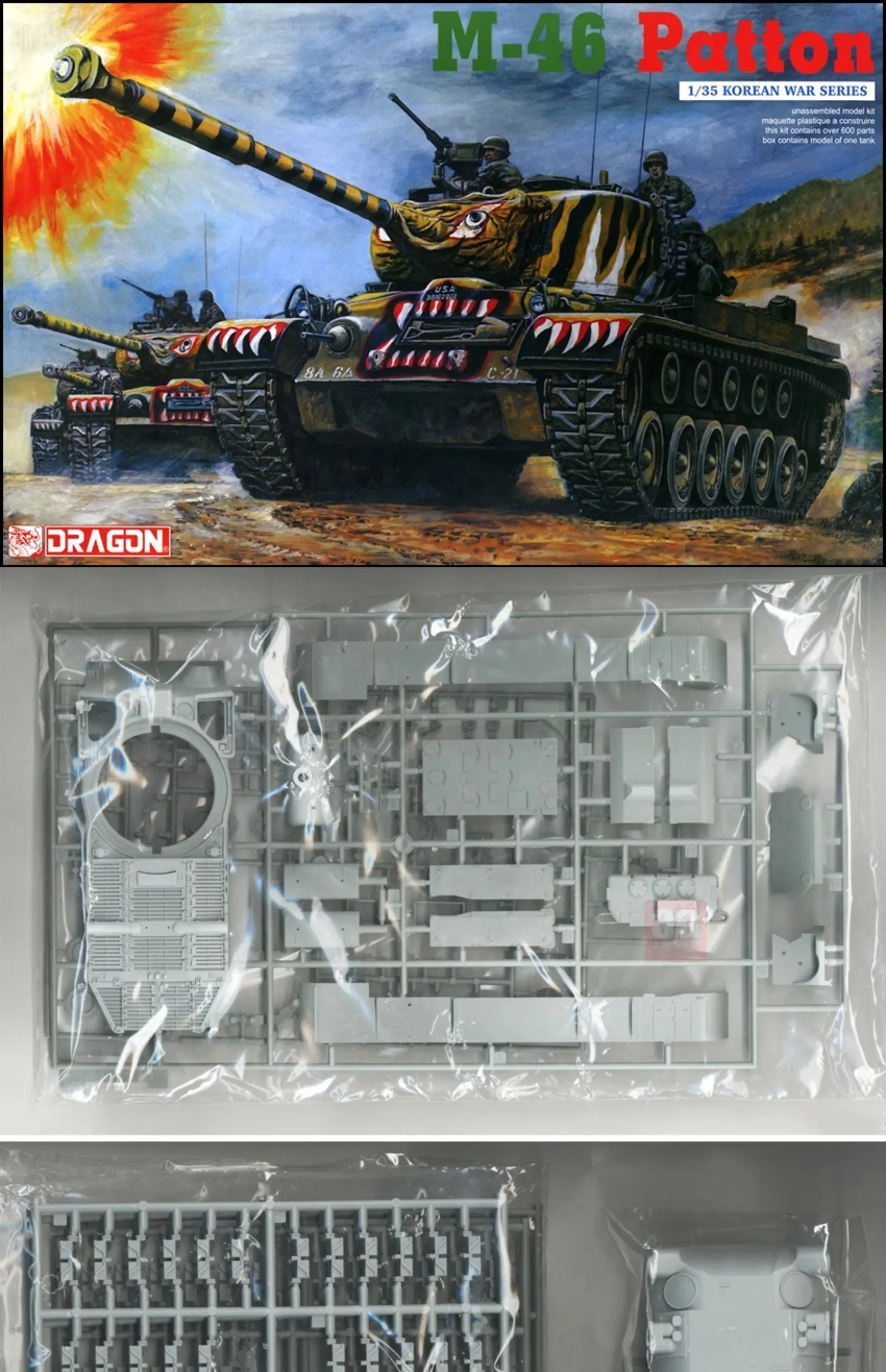 Dragon Geassembleerde Tank Model Kit 6805 Amerikaanse M-46 Patton Medium Tank 1/35