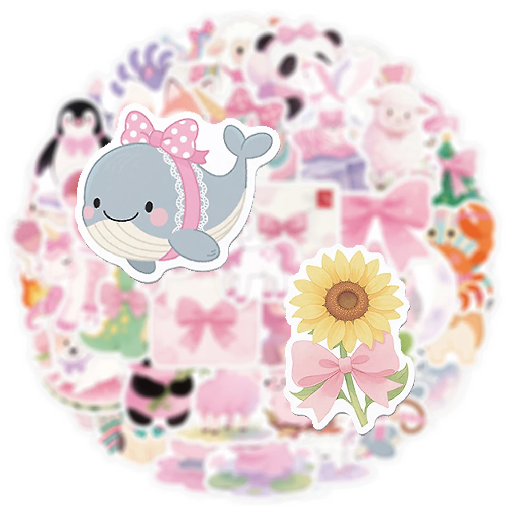 10/30/50 pçs kawaii dos desenhos animados animais graffiti adesivos estéticos decalques bagagem portátil guitarra bonito decoração adesivo brinquedos clássicos