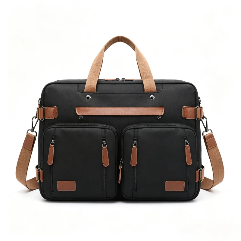 3-in-1 Convertible Laptop Backpack 15.6 17.3 Inch Waterproof Oxford Business Briefcase Shoulder Messenger Notebook Carry Bag