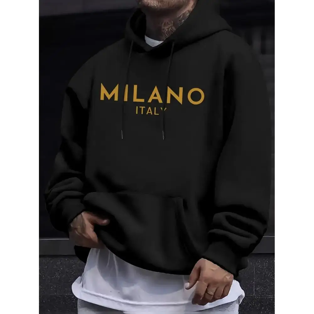 

CLOOCL Повседневная толстовка с буквенным принтом, мужская толстовка с капюшоном, модная осенне-зимняя одежда