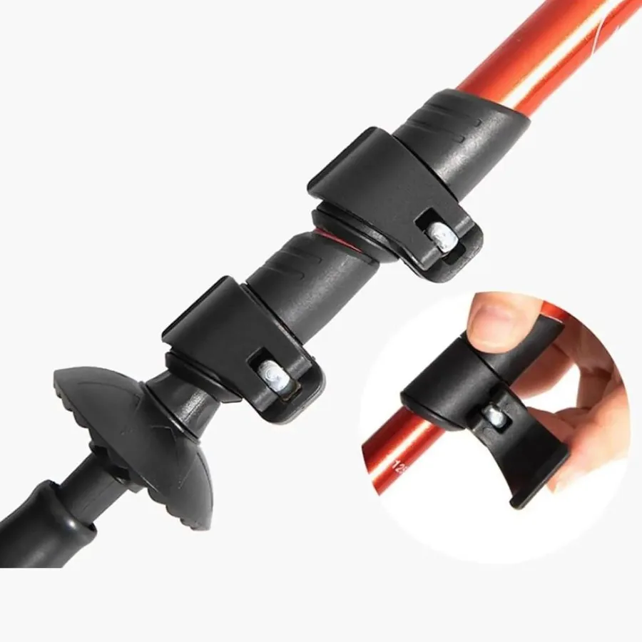 2 حزمة المشي لمسافات طويلة القطب أجزاء قفل خارجي أقطاب الرحلات استبدال الإفراج السريع أقفال الوجه الخارجية لتسلق حذاء الثلوج