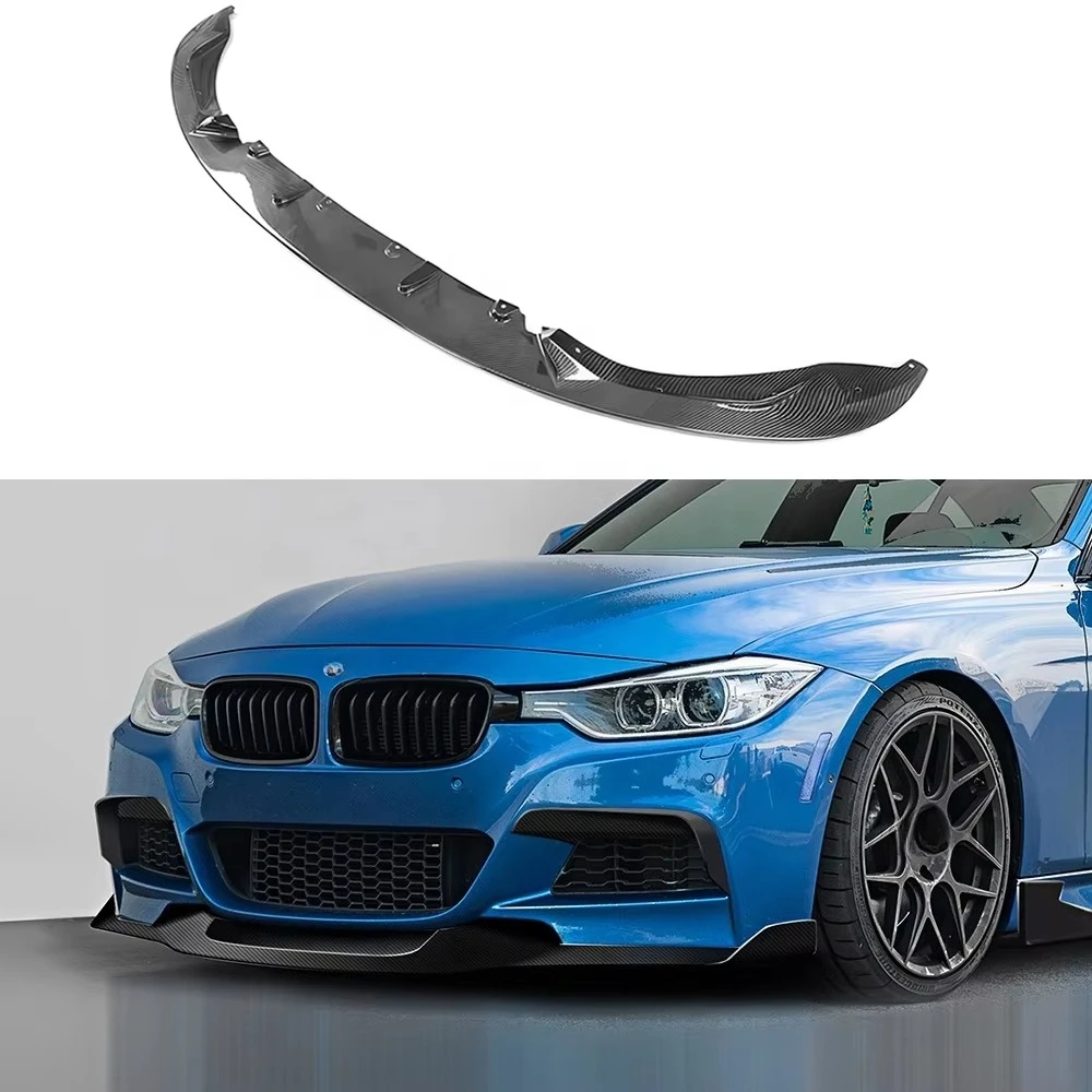 

Dry Carbon Fiber for BMW F30 F80 Front Lip Bumper Spoiler Custom Carbon Body Kit Aero Parts Performance Upgrade Lip