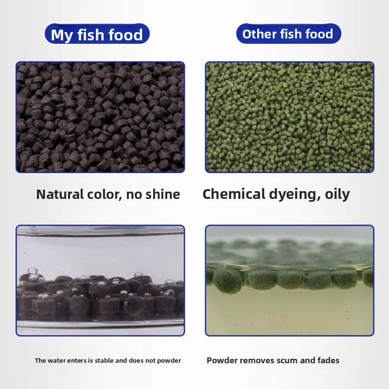 طعام ناي تشونغ رانشو ذهبية - كريات غرق لرأس الأسد، سمكة ذهبية فاخرة وكوي (تركيبة مغذية لجميع مراحل الحياة)