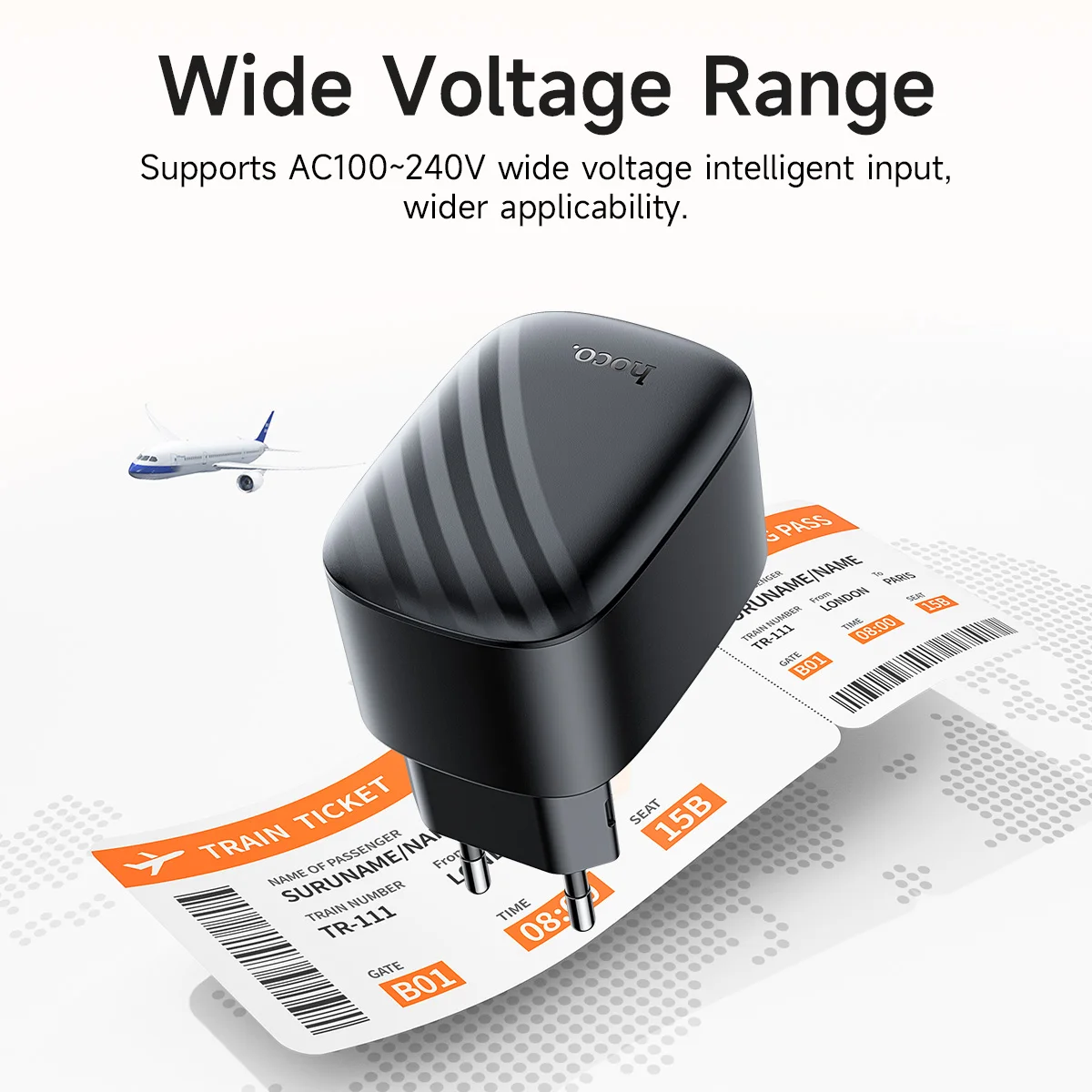 HOCO EU PD30W Foldable Plug Fast Charging Phone Charger For iPhone 17 16 Pro Max USB C QC3.0 Quick Charging Adapter For Samsung view 5