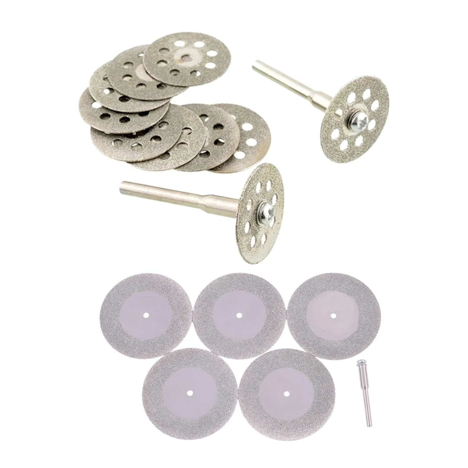 ABGR-10PCS Mini 22 مللي متر قرص قطع الماس شفرة المنشار مطحنة ورقة و 5 قطعة 50 مللي متر أقراص قطع الماس ومثقاب الخشب