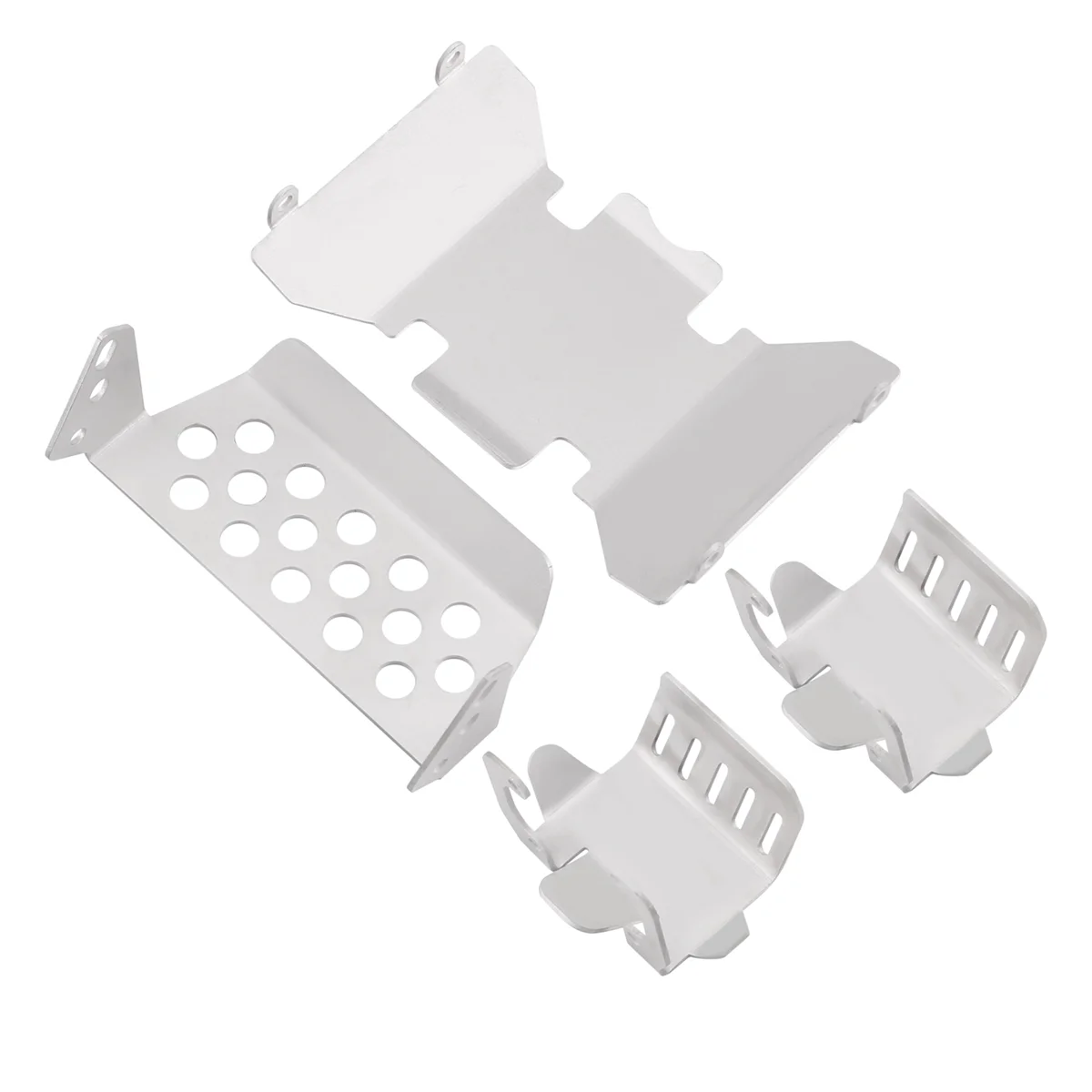 المصد الأمامي من الفولاذ المقاوم للصدأ السفلي + المحور + علبة التروس جبل حماية لوحة التزلج مجموعة ل 1/10 RC الزاحف محوري SCX10-Elect