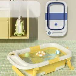 Foldable Baby Bath Tub - Portable Non-Slip Infant and Toddler Bathtub - Space-Saving Design for Newborns and Growing Babies