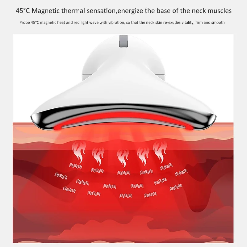 EMS microcorriente eliminador de arrugas de cuello dispositivo de belleza de estiramiento Facial LED fotones reafirmante antiarrugas cuidado de la piel masajeador Facial