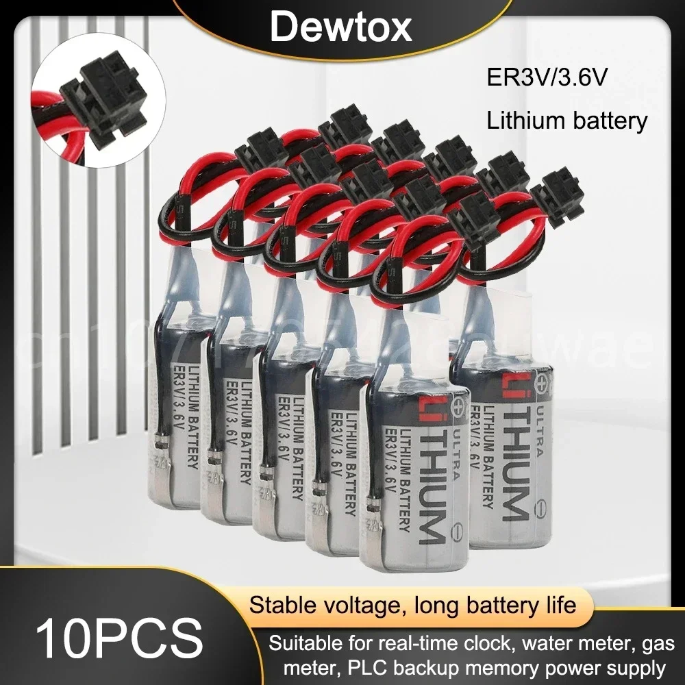 10 قطعة JZSP-BAT01 الأصلي بطارية جديدة ER3V 3.6 فولت سائق CPM2A-BAT011/2 بطارية ليثيوم ل ماكينة بتحكم رقمي بالكمبيوتر أداة المكونات السوداء