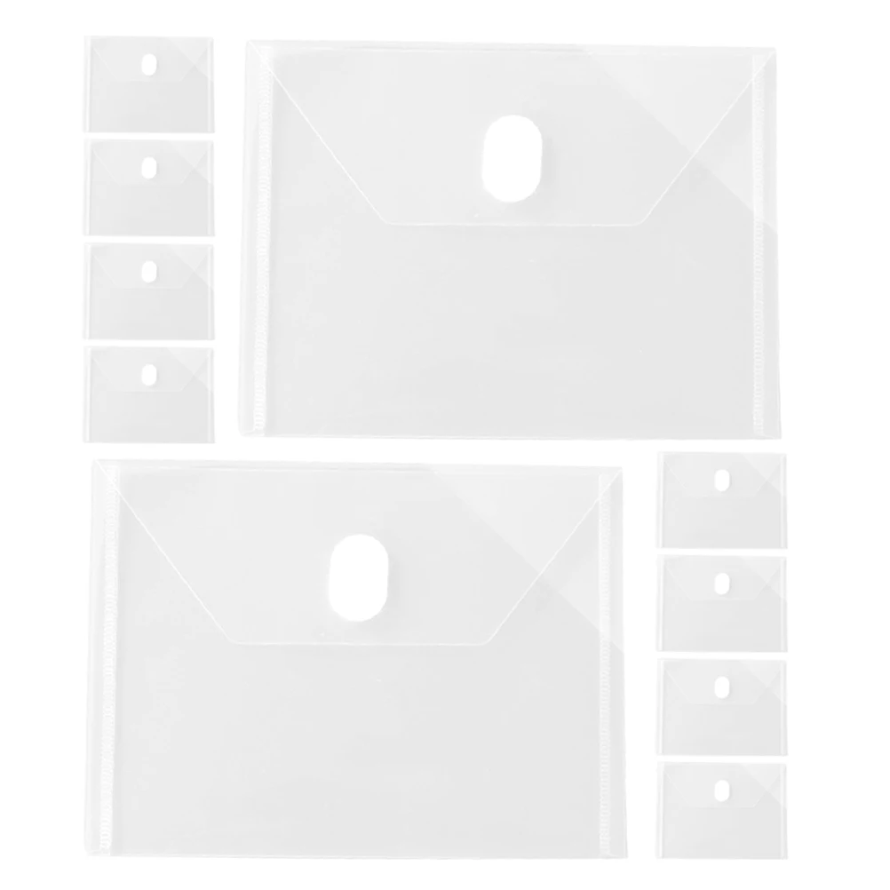 

24pcs Waterproof Transparent Plastic File Holder Organizer Envelope Folder For Receipts Cash Documents Storage Pp Easy