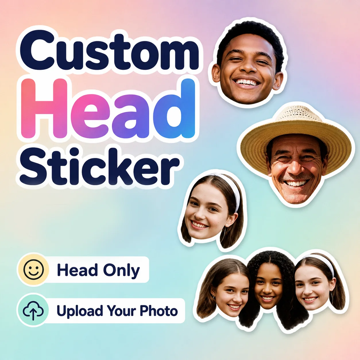 24/48Pcs Customized Face Photo Stickers - Personalized Decorations for Weddings, Bachelor Parties, and Birthday Parties - Made of Paper, No Electricity Required, Easy to Apply - Shaped Designs for Bridal Showers, Ladies' Parties, and Engagement Celebrations, Wedding Accessories, Festive Decorations, Fun Shapes, Lightweight Decorations