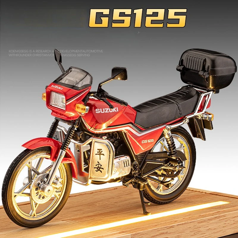 

Simulation 1/12 Suzuki GS125 Alloy Motorcycle Model Sound Light Diecast Motorbike Toy Children Boy Gift Miniature Voiture