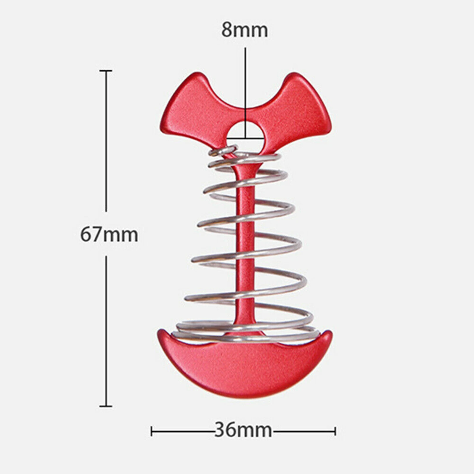 Tent Floor Nail Fish Bone Shape Spring Deck Hook Aluminum Alloy Nail Outdoor Camping Accessory