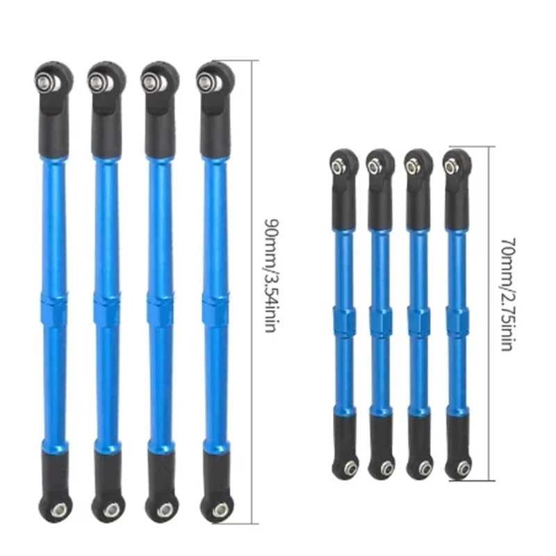 RC Car 8pcs Metal Push Rod Toe links Turnbuckle 5319X 5338R for 1/10 Summit Revo 3.3 RC Car Upgrade Parts Accessories