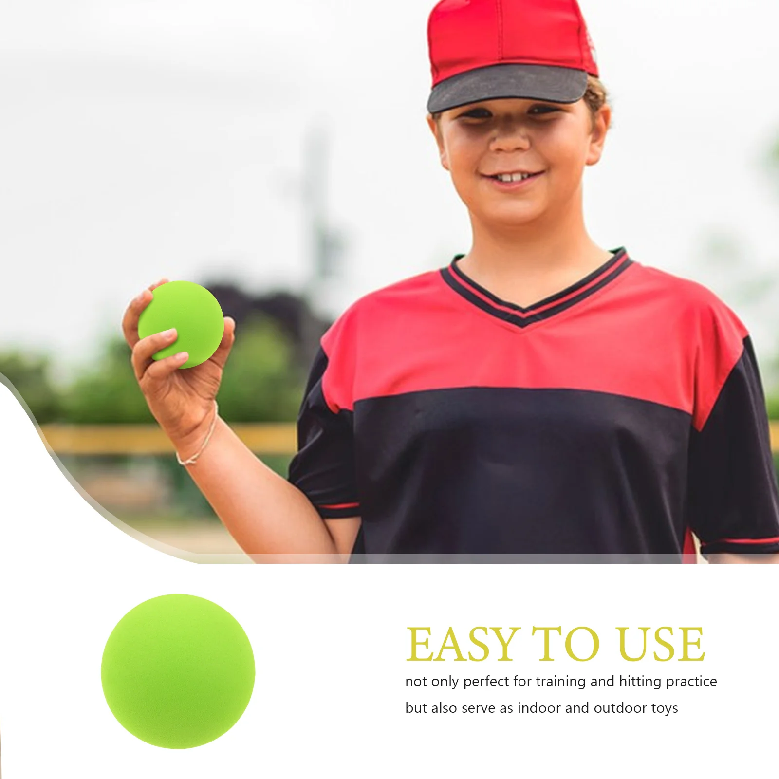 5 قطعة 5.5 سنتيمتر الأخضر إيفا رغوة البيسبول للأطفال التدريب ممارسة لينة رمي الكرة داخلي في الهواء الطلق الأنشطة فريق #6