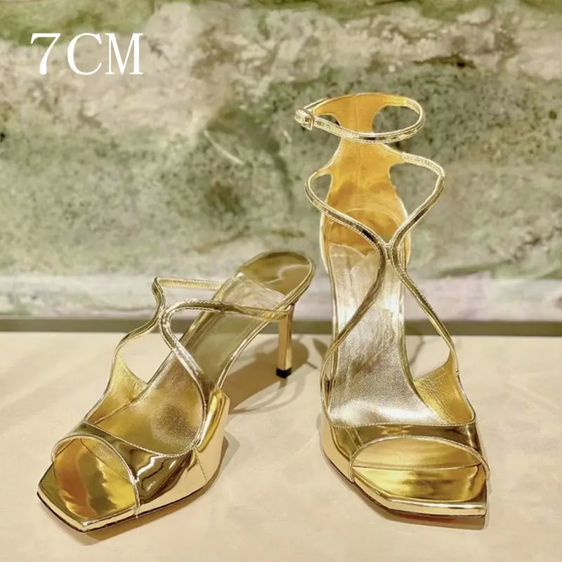 Gold 7CM Sandals