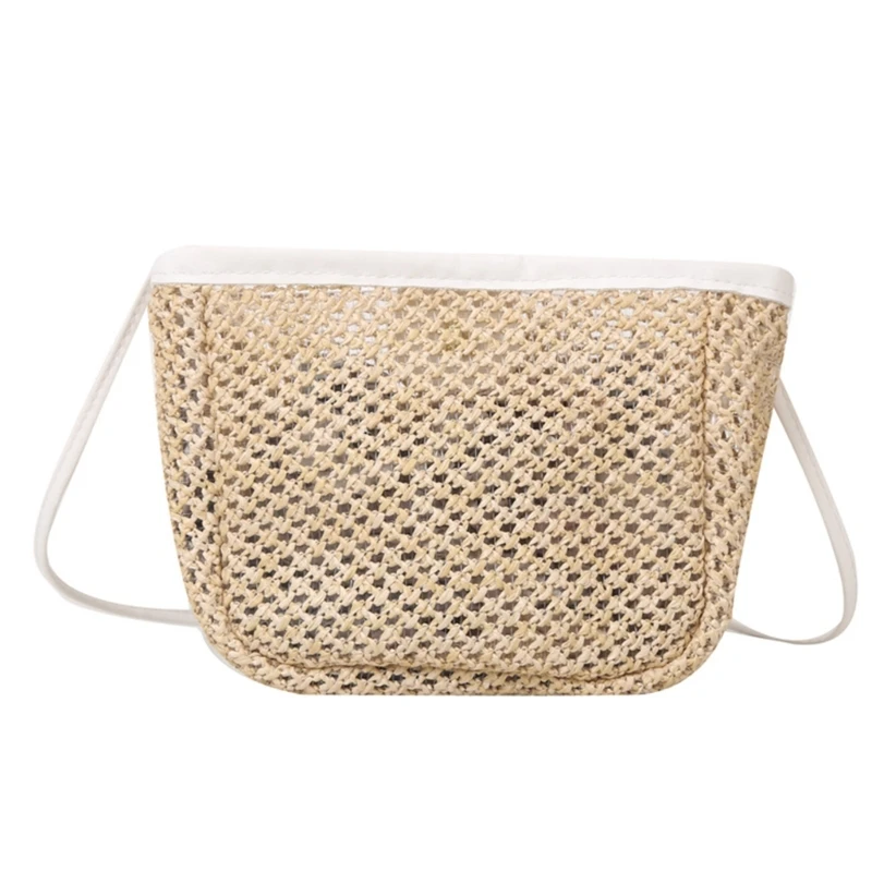 Mini Vierkante Zakken Mode Dame Portemonnee Straw Weave Crossbody Tas Geweven Schoudertas voor Vrouwen Meisje