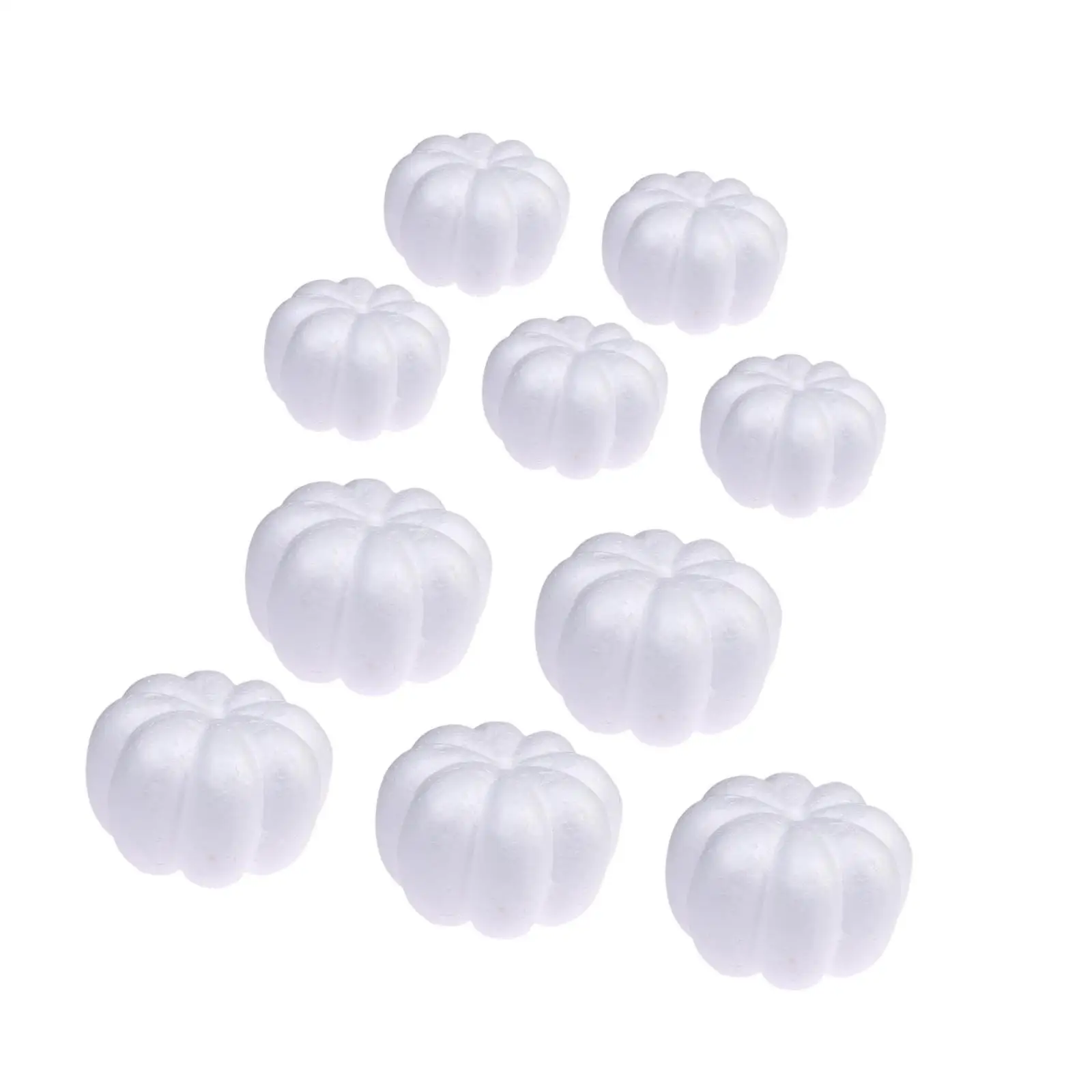 10Pcs White Foam Pumpkins for Modeling Science Projects Household Modeling