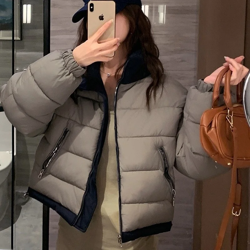 Giacca da donna in cotone double-face, corta, leggera, casual, stile pane, capispalla invernale Nuovo arrivo