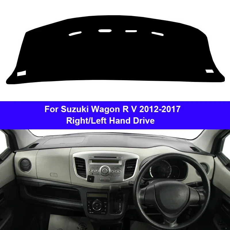 Для Suzuki Wagon R V 2012 2013 2014 2015 2016 2017, автомобильный защитный коврик для приборной панели, силиконовый нескользящий коврик, автоматический солнцезащитный козырек