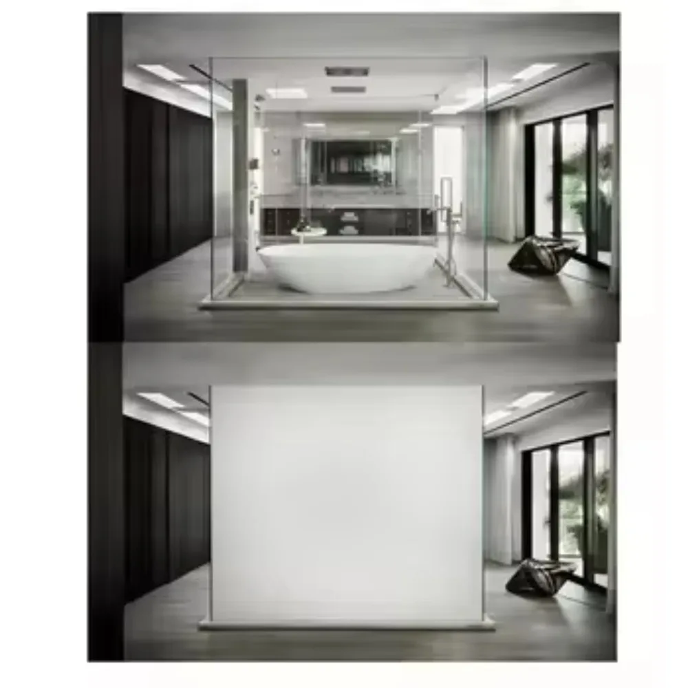 Self-adhesive smart window film for sliding glass doors and frosted glass windows electronic switchable PDLC smart shades