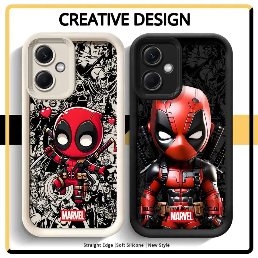 

Soft Shell Phone Case for Xiaomi Redmi Note 11S 10 14 Pro Plus 13 11Pro 12 12S 13Pro 10S 11 Cool Marvel Deadpool