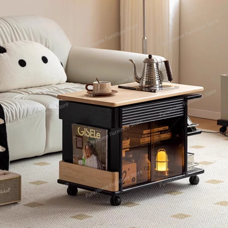 

Nordic Creative Movable Coffee Tables Modern Minimalist Living Room Sofa Side Table Multifunctional Liftable Home Furniture FYCT