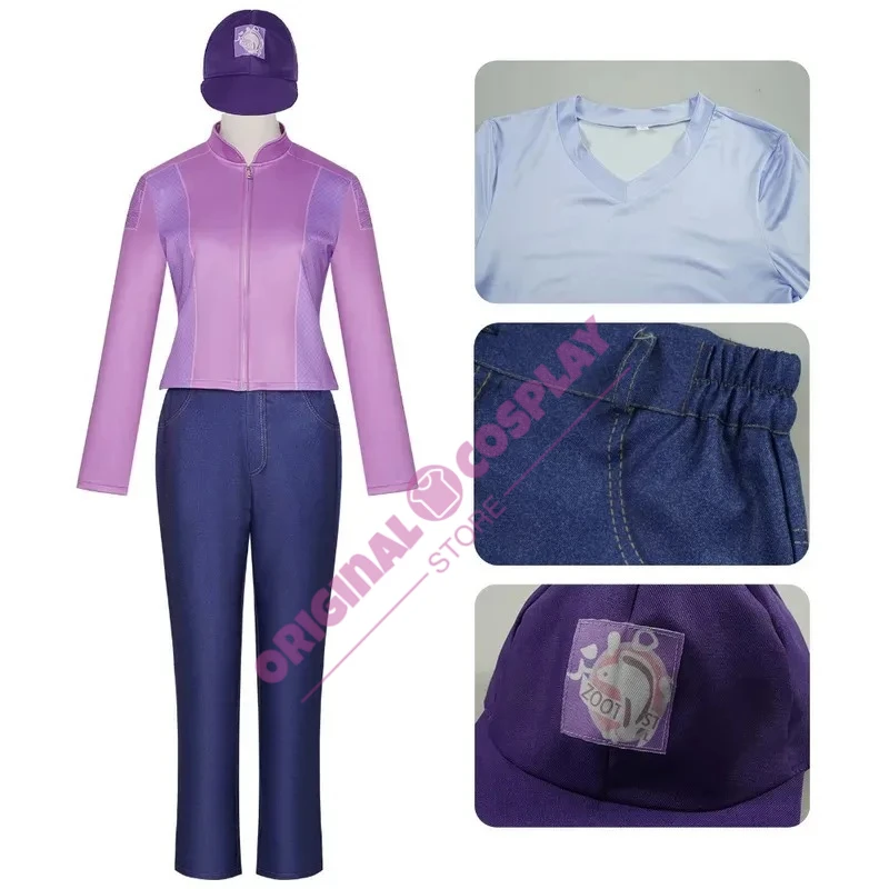 

Anime Zootopia 2 Fox Nick Cosplay Costume Pants Tops Hat for Women and Men Halloween Party Outfits