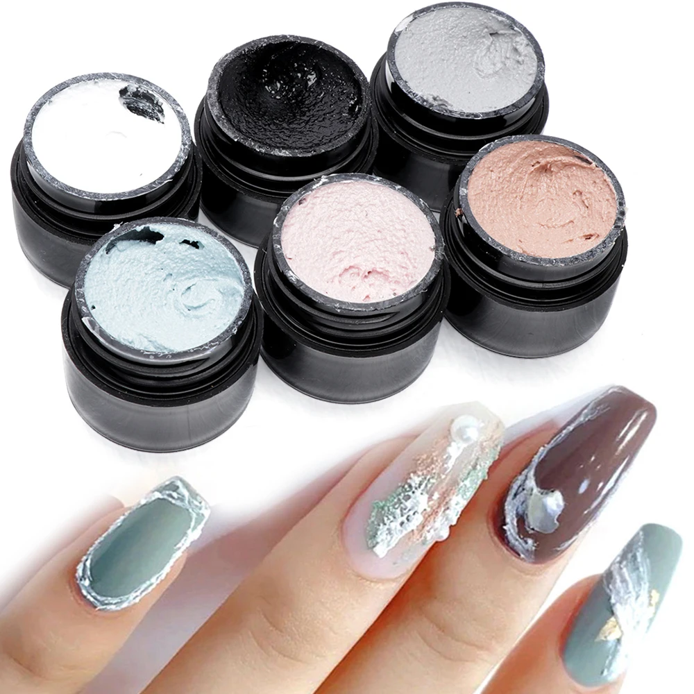 5ml Manicure Accessories Nail Plaster Nail Art Varnish Decoration Nail Gel 3D Sand Texture Gypsum Gel Nail Art Polish Lacquer