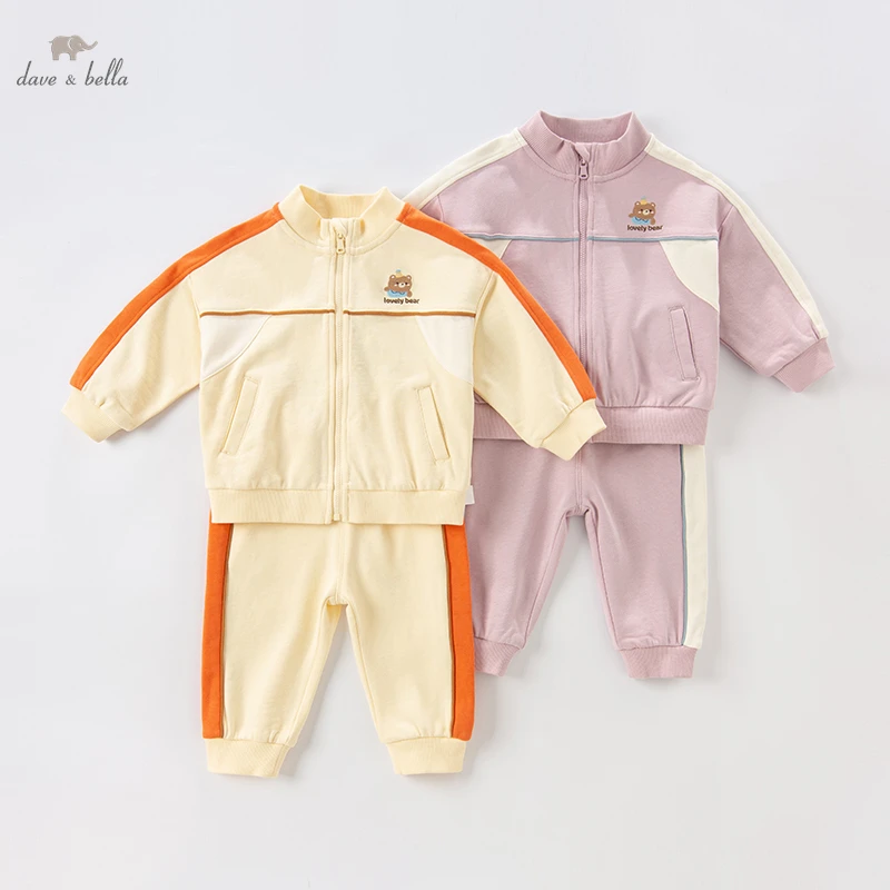 

Dave Bella Girls Sport Suit Spring Autumn Girls Clothes Set Long Sleeve Top+Pants Casual Child Girl Clothes DB3222314