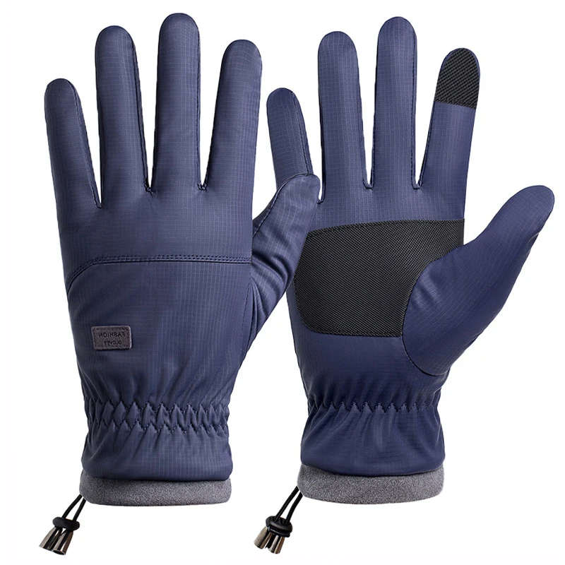 Winter -20 Degrees Cold-proof Ski Gloves Men Windproof Waterproof Keep Warm Gloves Touchscreen Anti Slip Soft Fluff Gloves