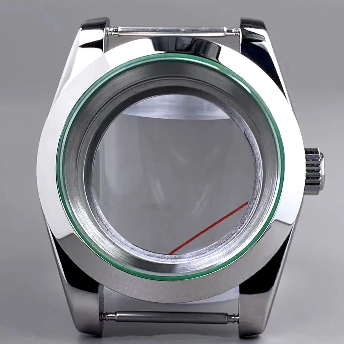 

36mm/39mm NH35 Case Lightning Green Gasket Bezel Stainless Steel Sapphire Glass Fit NH35 NH36 Movement 28.5mm dial Watch Case