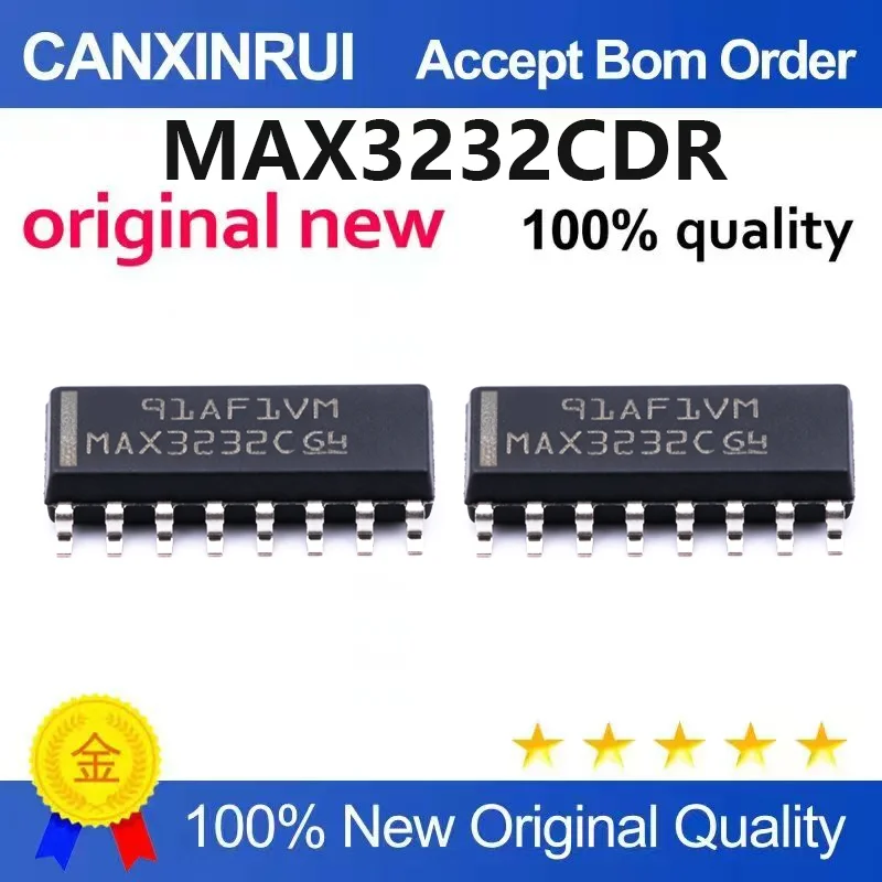 (5pcs-100pcs)New original MAX3232CDR SOIC-16 RS-232 line driver/receiver IC chip